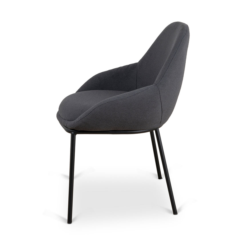 Fabric Dining Chair - Charcoal