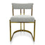 Silver Grey Boucle Dining Chair - Golden Base