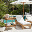 Paume Rattan Ice Bucket w Tong White Wash