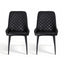 Artiss 2x Dining Chairs Retro PU Leather Kitchen Lounge Cafe Accent Chair Black