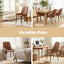 Artiss 2x Dining Chairs Retro PU Leather Kitchen Lounge Cafe Accent Chair Brown