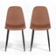 Artiss 2x Dining Chairs Retro PU Leather Kitchen Lounge Cafe Accent Chair Brown