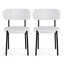 Artiss Dining Chairs Set of 2 Sherpa Boucle White