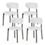 Artiss Dining Chairs Set of 4 Sherpa Boucle White