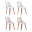 1 Set of 4 Dining Chairs White PU
