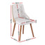 1 Set of 4 Dining Chairs White PU