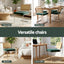 Artiss Dining Chairs Set of 4 Velvet Rattan Cantilever Green