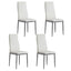 Artiss Dining Chairs Set of 4 Leather Channel Tufted White
