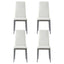 Artiss Dining Chairs Set of 4 Leather Channel Tufted White