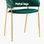 Artiss Dining Chairs Set of 4 Velvet Hollow Armchair Green