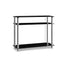 Artiss Console Table Tempered Glass Black