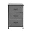 Set of 2 Chest of 3 Drawers Storage Dresser Tallboy Grey