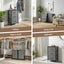 Set of 2 Chest of 3 Drawers Storage Dresser Tallboy Grey