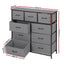 Chest of 9 Drawers Storage Dresser Tallboy Dark Grey