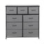 Chest of 9 Drawers Storage Dresser Tallboy Dark Grey