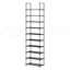Shoe Rack DIY Stackable 10-tier Black Dunn