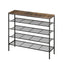 Shoe Rack 5-tier 25 Pairs Walnut Bob