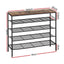 Shoe Rack 5-tier 25 Pairs Walnut Bob