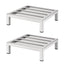 Giantz 35x35cm Dunnage Rack 2-Pack Stainless Steel Kitchen Floor Stand