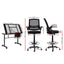 Drawing Table with Ergonomic Office Chair, Drafting Tables with Tempered Glass Desktop, Removable Drawers, Drafting Stool with Height Adjustable for Artwork Painting Studio