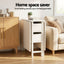 Artiss Dining Table and Chairs Set 5pcs Foldable with 2 Drawers Black and White