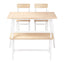 Artiss Dining Table and Chairs Set of 4 Bench Kitchen Furniture Natural and White