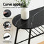 Artiss Dining Table Set 3PC Bistro Kitchen Storage Wine Rack Black Marble Style