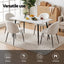 1 Artiss Dining Table and 4 Chairs Set White Marble Style