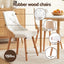 Dining Table and Chairs Set 5PCS Round 4 PU Leather Seater Dining Set White