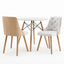 Dining Table and Chairs Set 3PCS 90cm 2 Seater Round Dining Set for Kitchen, Apartment, Dining Room White