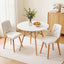 Dining Table and Chairs Set 3PCS 90cm 2 Seater Round Dining Set for Kitchen, Apartment, Dining Room White