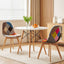 Dining Table and Chairs Set 3PCS Round 2 Seater Dining Set for Kitchen, Apartment, Dining Room White