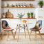 Dining Table and Chairs Set 3PCS Round 2 Seater Dining Set for Kitchen, Apartment, Dining Room White