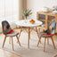 Dining Table and Chairs Set 3PCS Round 2 Seater Dining Set for Kitchen, Apartment, Dining Room White