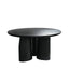 1.5m Round Dining Table - Full Black Oak