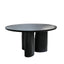 1.5m Round Dining Table - Full Black Oak