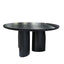 1.5m Round Dining Table - Full Black Oak