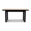 1.6m Black Outdoor Dining Table - Natural