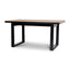 1.6m Black Outdoor Dining Table - Natural