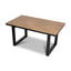 1.6m Black Outdoor Dining Table - Natural