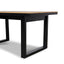 1.6m Black Outdoor Dining Table - Natural