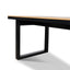 1.6m Black Outdoor Dining Table - Natural