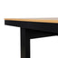 1.6m Black Outdoor Dining Table - Natural