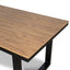 1.6m Black Outdoor Dining Table - Natural