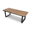 2.3m Black Outdoor Dining Table - Natural