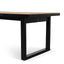 2.3m Black Outdoor Dining Table - Natural
