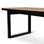 2.3m Black Outdoor Dining Table - Natural