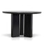 1.2m Round Dining Table - Full Black