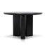 1.2m Round Dining Table - Full Black