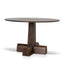 1.2m Round Dining Table - Dark Brown